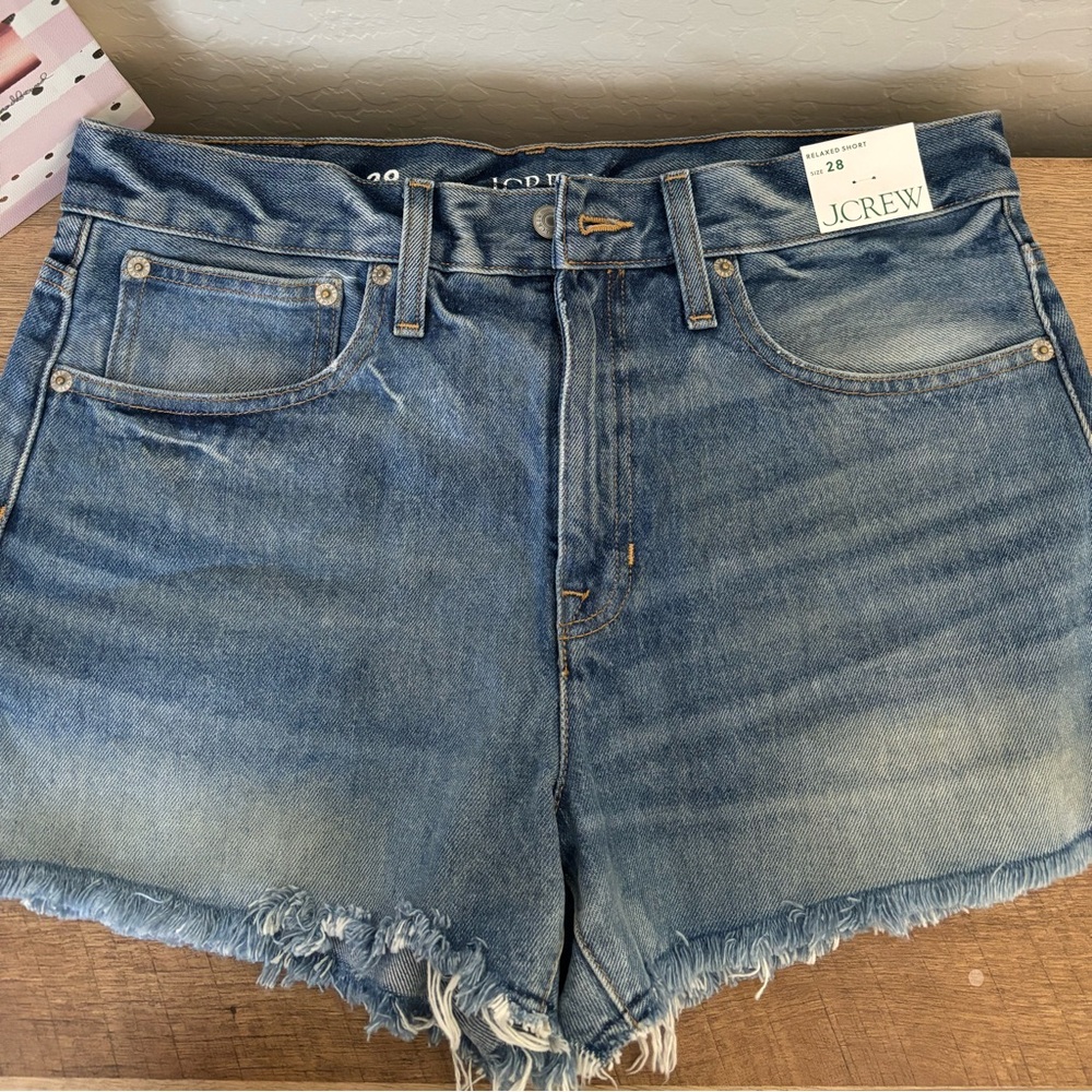 New J. Crew Relaxed Fit Jean Shorts